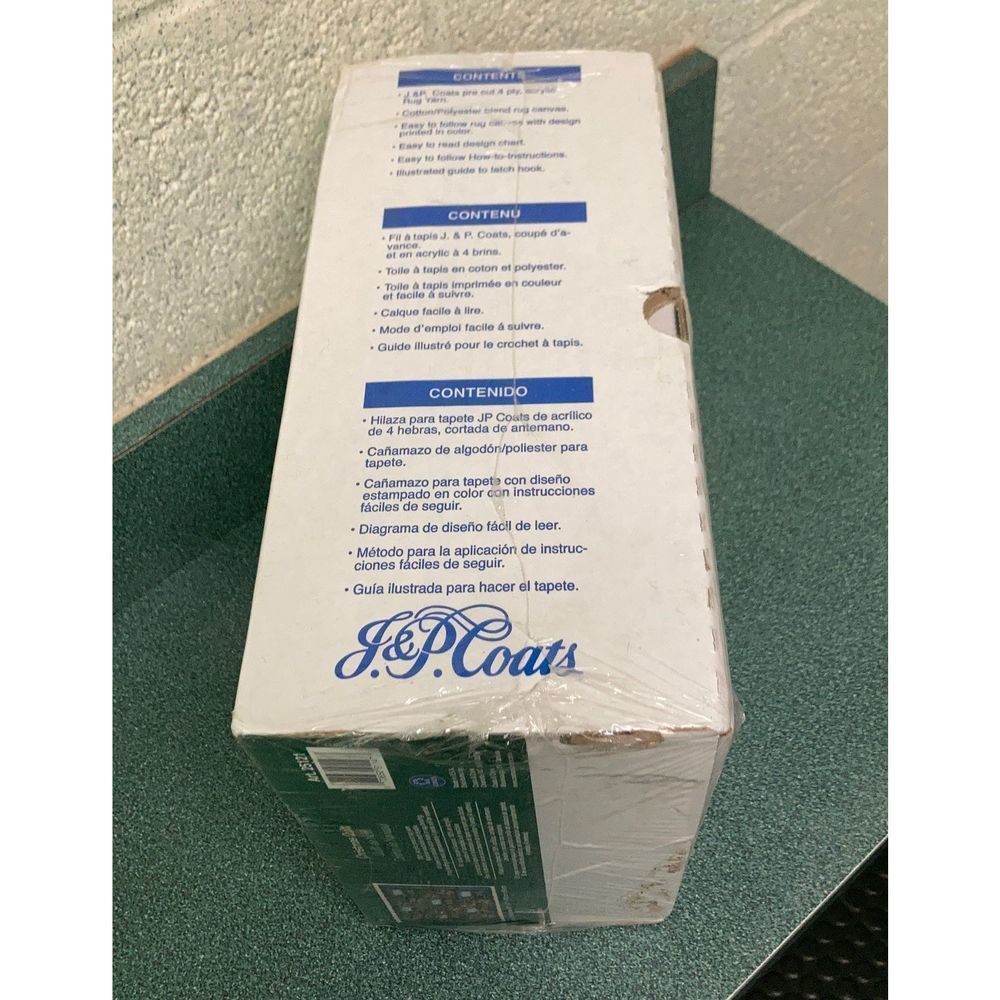 J.&P. Coats Latch Hook Christmas Quilt Kit New Vintage Sealed - Picture 9 of 12